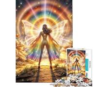 Puzzle de 1000 pièces pour Adolescents Déesse Arc-en-Ciel rayonnante Jeu éducatif et ludique pour Un Anniversaire (Dimensions 38x52cm)