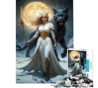 Puzzle de 1000 pièces pour Adolescents Déesse du Nord Freya Jeu addictif pour cultiver la Patience Casse-tête Décoration Parfaite Cadeau Amusant (Dimensions 38x26cm)