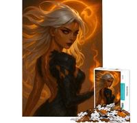 Puzzle de 1000 pièces pour Adolescents déesse phénix avec Boule de feu Jouet éducatif Jeu Impossible découpe de précision Cadeau de Père Noël Secret (Taille 38x52cm)