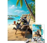 Puzzle de 1000 pièces pour Adolescents Détente à la Plage Difficile et Stimulant Cadeau d'anniversaire Jeu éducatif pour Les 14 Ans et Plus (50x75cm)