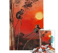 Puzzle de 1000 pièces pour Adolescents Deux Opossums au Coucher du Soleil (75x50cm) Décoration intérieure Jeu Stimulant Cadeau