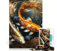 Puzzle de 1000 pièces pour Adolescents Deux Poissons en Harmonie, Jeu d'ajustement précis, défi Mental, Jouet pour se détendre et s'amuser, scène de Noël (38x52cm)