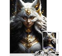 Puzzle de 1000 pièces pour Adolescents Dévoilement du Kitsune Jeu Anti-Stress Cadeau d'anniversaire Jeu éducatif et Amusant à la Maison Dimensions 38x52cm
