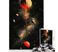 Puzzle de 1000 pièces pour Adolescents Diagramme du système Solaire Découpe de précision Jeu éducatif Difficile et Stimulant 38x52cm