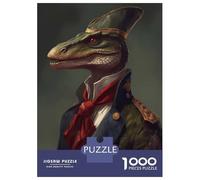 Puzzle De 1000 Pièces pour Adolescents Dinosaur Velociraptor Puzzles pour Adolescents, Jouets À Monter Soi-même, Découpe De Précision, Cadeaux De Noël Et d'anniversaire 70x50cm/1000pcs