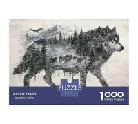 Puzzle De 1000 Pièces pour Adolescents Dire Wolf The Spirit of Ancestral Creatures Puzzles pour Adultes Vacances À La Maison Tuer Le Temps Chaque Pièce Est Unique pour Les Jeux 38x26cm/