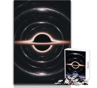 Puzzle de 1000 pièces pour Adolescents - Disque d'accrétion - Trou Noir - Motif à Assembler - Idéal pour des soirées Jeux en Famille - Cadeau Parfait - Dimensions : 50x75cm
