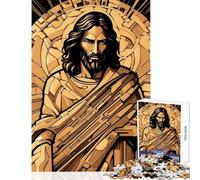 Puzzle de 1000 pièces pour Adolescents Divine Gold Halo Jeux éducatifs activités familiales Jouet éducatif avec Poster et fiche de Questions Assortis (50x75cm)