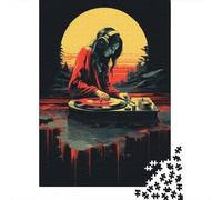 Puzzle De 1000 Pièces pour Adolescents DJ Sunset Turntable Art Print Puzzles pour Adultes Analyse Et Logique Chaque Pièce Est Unique - Casse-tête Jeux De Société Familiaux 70x50cm/1000pcs