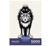 Puzzle De 1000 Pièces pour Adolescents Do I Look OK Cat Puzzle Anti-Stress, Décoration Murale pour Anniversaire, Noël 38x26cm/1000pcs