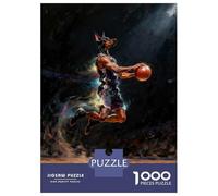 Puzzle De 1000 Pièces pour Adolescents Dog Basketball Player Dunking Puzzle pour Adultes Jeu Manuel Défi Difficile Est Idéal comme Cadeau 52x38cm/1000pcs