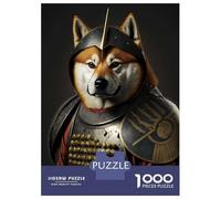 Puzzle De 1000 Pièces pour Adolescents Doge Samurai Portrait Puzzle Jeu Manuel Difficile Difficile Cadeaux pour Les Amis Et La Famille 70x50cm/1000pcs