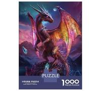 Puzzle De 1000 Pièces pour Adolescents Dragon Around The Crystal Casse-tête pour Adultes - Jeu De Réflexion - Décoration Parfaite - Difficile Et Stimulant 70x50cm/1000pcs