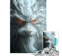 Puzzle de 1000 pièces pour Adolescents Dragon Blanc en Gros Plan Difficile et Stimulant Jeu Anti-Stress et Casse-tête pour Les 14 Ans et Plus (38x26cm)