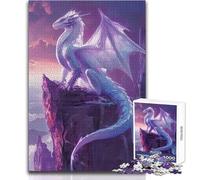 Puzzle de 1000 pièces pour Adolescents - Dragon Blanc majestueux - Idéal pour Un Moment de détente et de Calme - Découpe Nette et régulière - Dimensions:38x52cm