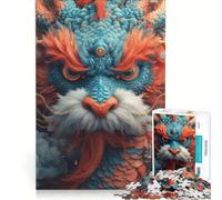 Puzzle de 1000 pièces pour Adolescents Dragon Bonne Année, Jeu de réflexion, activités Amusantes à la Maison, Cadeau pour Femmes 38x26cm