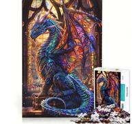 Puzzle de 1000 pièces pour Adolescents Dragon céleste Vibrant décoration Murale stimule la mémoire Cadeau Unique pour Un Anniversaire ou Noël 38x52cm