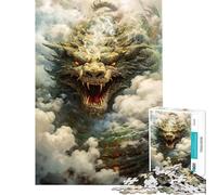 Puzzle de 1000 pièces pour Adolescents Dragon Chinois dans Les Nuages Activités ludiques à la Maison pour améliorer la mémoire et se détendre À partir de 14 Ans 38x26cm