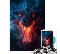 Puzzle de 1000 pièces pour Adolescents Dragon Dangereux Jeu éducatif Cadeau d'anniversaire pour Toute la Famille (38x26cm)