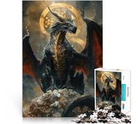 Puzzle de 1000 pièces pour Adolescents Dragon de la Rédemption Fait de Papier,pour Les 14 Ans et Plus Jeux Amusants pour Les familles Bon Cadeau。Taille:26x38cm/10.24x14.96pouce
