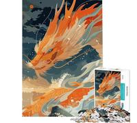 Puzzle de 1000 pièces pour Adolescents Dragon de l'océan Chinois défi éducatif Difficile Casse-tête pour Les 14 Ans et Plus (50x75cm)