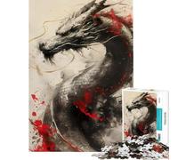 Puzzle de 1000 pièces pour Adolescents Dragon du Chaos Activités Amusantes à la Maison Améliore la mémoire Décoration Murale À partir de 14 Ans (38x52cm)