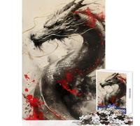 Puzzle de 1000 pièces pour Adolescents Dragon du Chaos Jeu Anti-Stress Cadeau d'anniversaire Jeu éducatif et Amusant à Faire à la Maison Dimensions 50x75cm