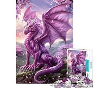 Puzzle de 1000 pièces pour Adolescents Dragon Porte-Bonheur Mystique Décoration intérieure Jeu d'analyse et de logique Cadeau d'anniversaire Unique (38x52cm)