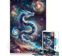 Puzzle de 1000 pièces pour Adolescents Dragon Poussière d'étoiles céleste Jeu d'art sans Couture Concentration mentale Temps de Repos Cadeau de Noël et de Loisirs (38x52cm)