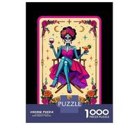 Puzzle De 1000 Pièces pour Adolescents Drunk Aunt Skeleton Tarot Card Puzzles pour Adultes Découpe De Précision Stimule Le Cerveau Jeu Amusant Et Stimulant pour Toute La Famille 52x38cm/1000pcs