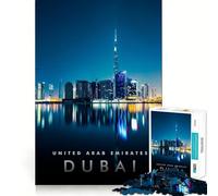 Puzzle de 1000 pièces pour Adolescents Dubaï,Ville de la Gloire Design Finement découpé Jeu de réflexion Cadeau Temps Lent et Amusant Idéal pour Un Anniversaire (50x75cm)
