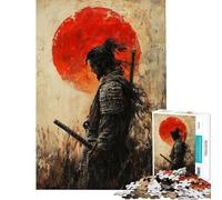 Puzzle de 1000 pièces pour Adolescents Duel de samouraïs au Coucher du Soleil défi intellectuel Jouet addictif Jeu Familial Une œuvre d'art idée Cadeau (Taille 75x50cm)