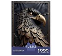 Puzzle De 1000 Pièces pour Adolescents Eagle Gold Decor Puzzles pour Adultes, Jeux De Détente, Assemblage De Motifs, Activités Amusantes À La Maison, 70x50cm/1000pcs