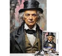 Puzzle de 1000 pièces pour Adolescents Ebenezer Scrooge Jeu Anti-Stress idée Cadeau Jeu éducatif avec Poster et fiche de Questions Assortis Format 50x75cm