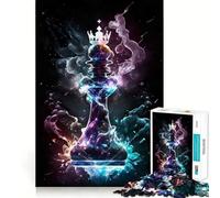 Puzzle de 1000 pièces pour Adolescents,échecs,Fou Mystique,Art épuré,Casse-tête logique,Jeu de Loisirs,Cadeau d'anniversaire Artistique (50x75cm)