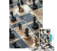 Puzzle de 1000 pièces pour Adolescents échiquier Gros Plan Jeu Pratique défi cérébral et intellectuel Jouet addictif pour Femmes (Taille 38x26cm)