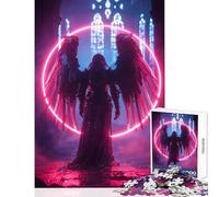 Puzzle de 1000 pièces pour Adolescents « Échos de l'abîme néon » Jeu éducatif Idée Cadeau Jeux relaxants et activités Amusantes à la Maison Dimensions 50x75cm