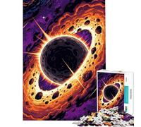 Puzzle de 1000 pièces pour Adolescents Éclipse Cosmique avec Anneau d'astéroïdes Jeu de détente pour Adultes Découpe de précision Idéal pour Un Anniversaire ou Noël (Dimensions 50x75cm)