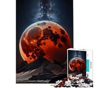 Puzzle de 1000 pièces pour Adolescents Éclipse de Lune de Sang Jeu Stimulant et éducatif pour améliorer la mémoire Idée Cadeau pour Un Père Noël Secret (Dimensions 38x26cm)