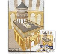 Puzzle de 1000 pièces pour Adolescents - Église de Jérusalem, Palestine - Idéal pour se détendre à l'intérieur - Découpe de Haute précision - Dimensions:38x52cm