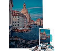 Puzzle de 1000 pièces pour Adolescents église Notre-Dame de Dresde pour Un Anniversaire ou Noël Niveau de difficulté élevé Jeu Familial pour Les 14 Ans et Plus (38x26cm)