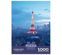 Puzzle De 1000 Pièces pour Adolescents Eiffel Tower Paris France Puzzle pour Adultes Jeu Manuel Défi Difficile Est Idéal comme Cadeau 38x26cm/1000pcs