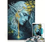 Puzzle de 1000 pièces pour Adolescents Elfe Mystique des eaux enchantées Jeux relaxants décompression intellectuelle Cadeau d'anniversaire Unique 50x75cm