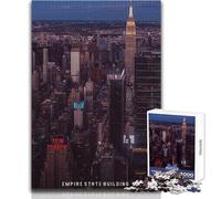Puzzle de 1000 pièces pour Adolescents - Empire State Building - Jeu éducatif Familial - Défi Difficile - Cadeau Amusant - Dimensions 38x52cm