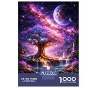 Puzzle De 1000 Pièces pour Adolescents Enchanted Cosmic Tree of Life Puzzle Jeu Manuel Difficile Difficile Cadeaux pour Les Amis Et La Famille 52x38cm/1000pcs