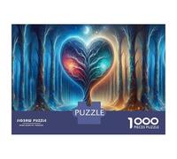 Puzzle De 1000 Pièces pour Adolescents Enchanted Forest Heart Puzzle Anti-Stress, Amusant Et Original, Cadeau Unique pour Un Anniversaire Ou Noël 38x26cm/1000pcs