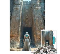 Puzzle de 1000 pièces pour Adolescents Entrée d'un Temple Antique Jeu de réflexion Cadeau d'anniversaire Unique Idée Cadeau pour Noël et Les fêtes (Dimensions 38x26cm)