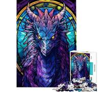 Puzzle de 1000 pièces pour Adolescents et Adultes Dragon Séraphon Violet Jeu de détente Découpe de précision Idéal pour Un Anniversaire ou Noël (Dimensions 50x75cm)