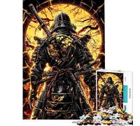 Puzzle de 1000 pièces pour Adolescents et Adultes Samouraï Kintsugi doré Jeu de réflexion découpe de précision Difficile et Stimulant (Taille 38x52cm)