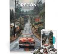 Puzzle de 1000 pièces pour Adolescents, États-Unis, Oregon, Jouet éducatif, décoration intérieure, avec Poster et fiche de Questions-réponses Assortis 50x75cm